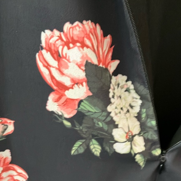 Pink Martini medium women’s Black Floral Midi Dress - Picture 9 of 16